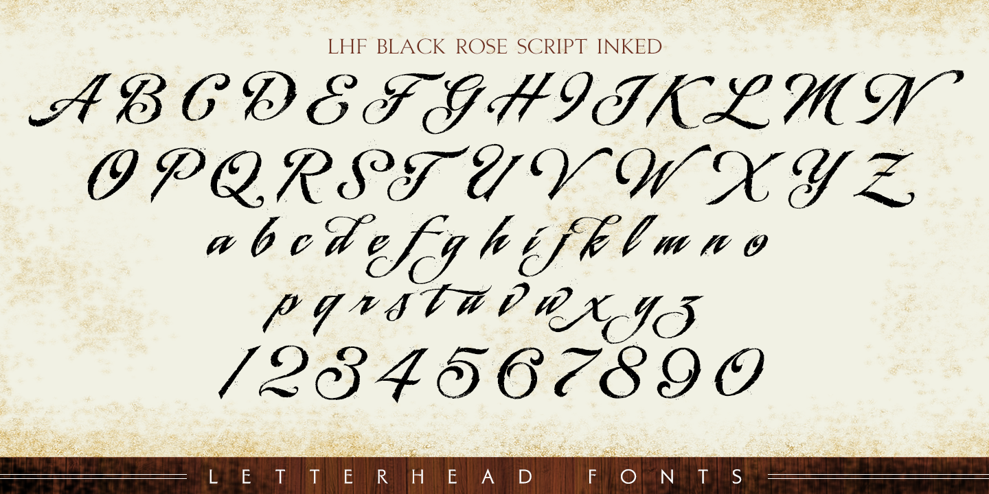 Example font LHF Black Rose Script #4